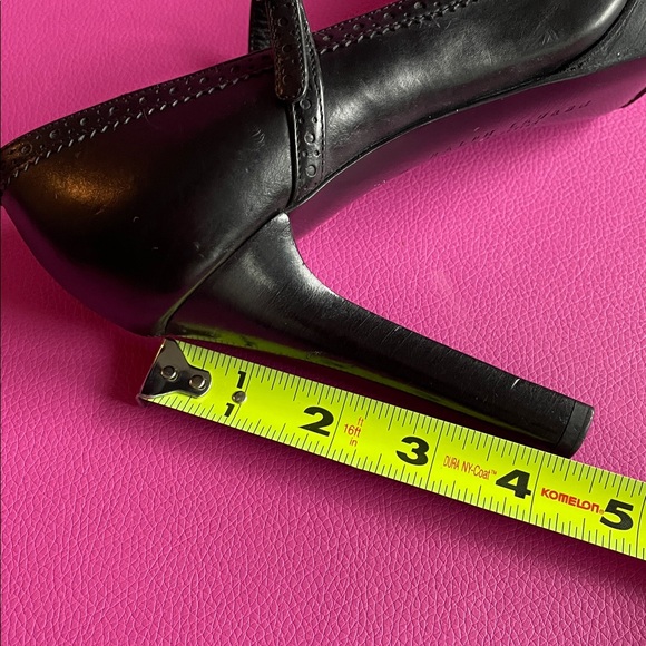 Ralph Lauren Collection Purple Label Mary Jane Pumps Black Leather Size 6B - Picture 10 of 11